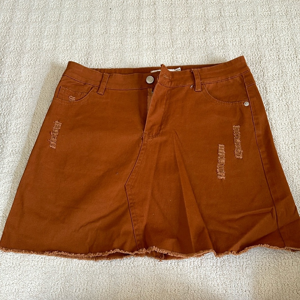 🧡 Burnt orange mini skirt 🧡